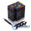 Markery dwustronne mazaki alkoholowe w etui 48 + podstawka