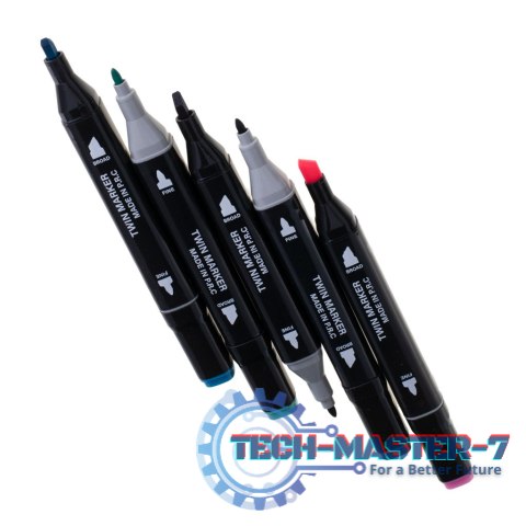 Markery dwustronne mazaki alkoholowe w etui 48 + podstawka Markery dwustronne mazaki alkoholowe w etui 48 + podstawka