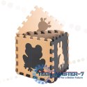 Mata edukacyjna piankowa puzzle beż 85 x 85 cm 9 elementów