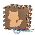 Mata edukacyjna piankowa puzzle beż 85 x 85 cm 9 elementów