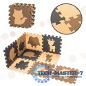 Mata edukacyjna piankowa puzzle beż 85 x 85 cm 9 elementów