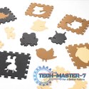 Mata edukacyjna piankowa puzzle beż 85 x 85 cm 9 elementów
