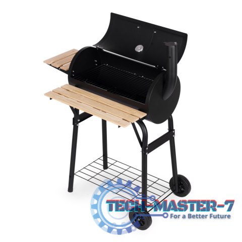 Duży grill ogrodowy z termometrem komin 3 półki koła MultiGarden MultiGarden Duży grill ogrodowy z termometrem komin 3 półki koła MultiGarden MultiGarden
