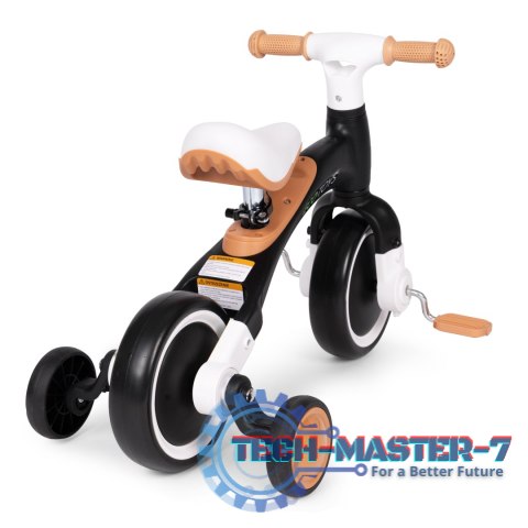 Rowerek biegowy z pedałami - treningowy kółka boczne 3w1 czarny ECOTOYS ECOTOYS Rowerek biegowy z pedałami - treningowy kółka boczne 3w1 czarny ECOTOYS ECOTOYS