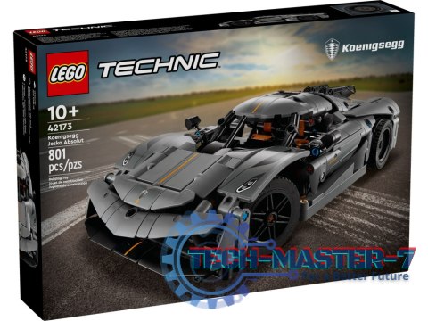 LEGO 42173 Technic - Szary hipersamochód Koenigsegg Jesko Absolut