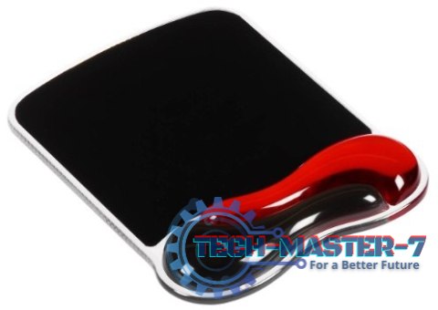 Podkładka pod mysz Crystal Mouse Pad Wave - żelowa, czerwono-czarna