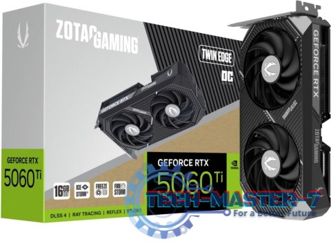 Karta graficzna ZOTAC GAMING GeForce RTX 5060 Ti 16GB TWIN EDGE OC GDDR7 (ZT-B50620H-10M)