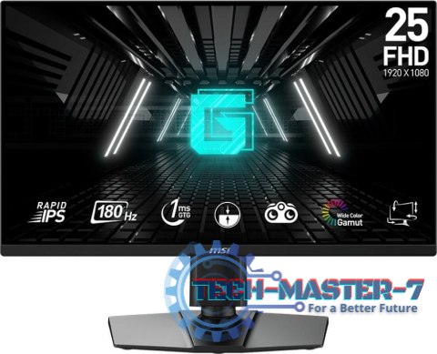 Monitor MSI G255PF E2 (24.5" /Rapid IPS /180Hz /1920 x 1080 /Czarny)