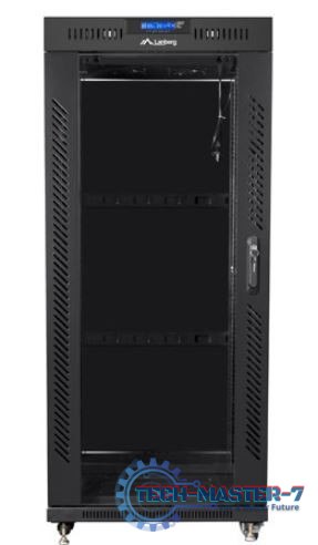 SZAFA INSTALACYJNA RACK STOJĄCA 19" 37U 800X1000 CZARNA DRZWI SZKLANE LCD LANBERG (FLAT PACK) V2