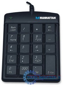 Klawiatura Przewodowa MANHATTAN Numeric Keypad USB Czarny Klawiatura Przewodowa MANHATTAN Numeric Keypad USB Czarny