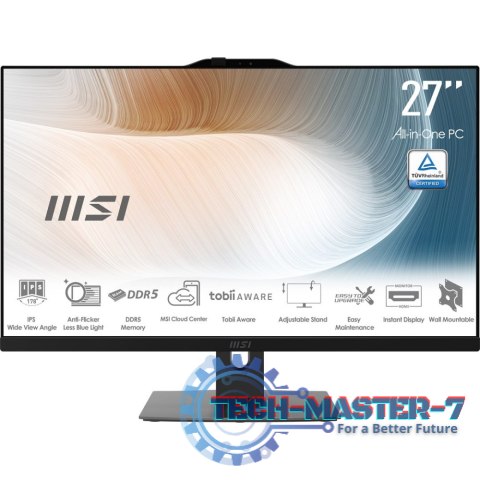 Komputer All-in-One MSI Modern AM272P 1M-848EU (27"/I5 120U/8GB/SSD512GB/W11P/Czarny) Komputer All-in-One MSI Modern AM272P 1M-848EU (27"/I5 120U/8GB/SSD512GB/W11P/Czarny)