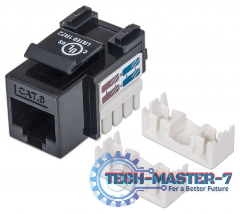 Moduł Keystone Cat6 UTP RJ45 zaciskany czarny