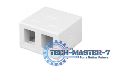 Obudowa natynkowa na 2 moduły Keystone RJ45 lub RJ11/12