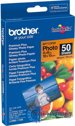 Papier BROTHER Innobella 260g 10 x 15 cm Błyszczący BP71GP50
