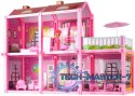 Domek dla lalek Villa lalka mebelki zestaw różowy 44cm