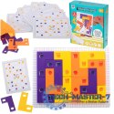 Gra logiczna układanka klocki tetris łamigłówka+ karty 42el.