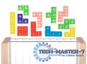 Gra logiczna układanka tetris stojący