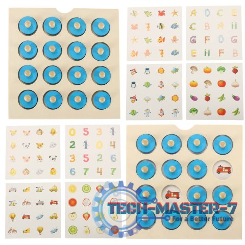 Gra planszowa memory montessori zestaw puzzle drewniane 4 karty Gra planszowa memory montessori zestaw puzzle drewniane 4 karty