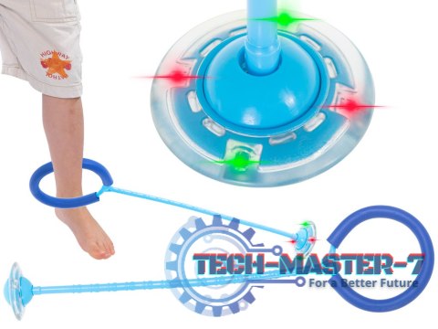 Hula hop na nogę skakanka skipper piłka świecąca migająca LED niebieska Hula hop na nogę skakanka skipper piłka świecąca migająca LED niebieska