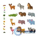 Książeczka magnetyczna układanka puzzle na magnes zwierzęta safari 47el.