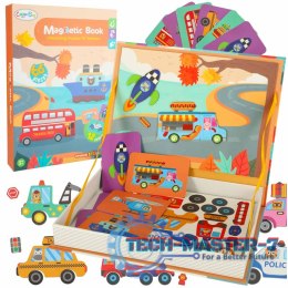 Książeczka magnetyczna układanka puzzle z magnesem środki transportu