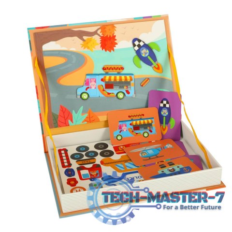 Książeczka magnetyczna układanka puzzle z magnesem środki transportu Książeczka magnetyczna układanka puzzle z magnesem środki transportu