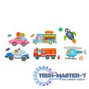 Książeczka magnetyczna układanka puzzle z magnesem środki transportu