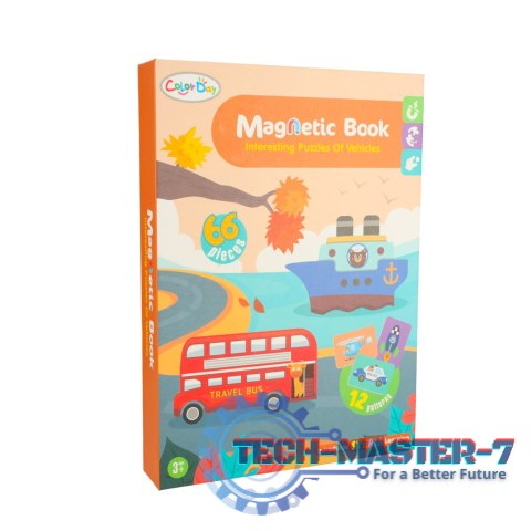 Książeczka magnetyczna układanka puzzle z magnesem środki transportu Książeczka magnetyczna układanka puzzle z magnesem środki transportu