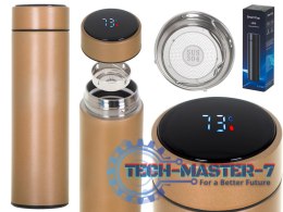 Kubek bidon termiczny termos smart LED 500ml złoty