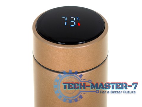 Kubek bidon termiczny termos smart LED 500ml złoty Kubek bidon termiczny termos smart LED 500ml złoty
