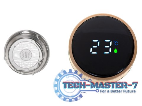 Kubek bidon termiczny termos smart LED 500ml złoty Kubek bidon termiczny termos smart LED 500ml złoty