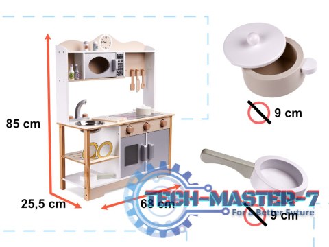 Kuchnia dla dzieci drewniana MDF LULILO KUKETO akcesoria 85cm Kuchnia dla dzieci drewniana MDF LULILO KUKETO akcesoria 85cm