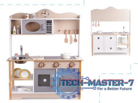 Kuchnia dla dzieci drewniana MDF LULILO KUKETO akcesoria 85cm Kuchnia dla dzieci drewniana MDF LULILO KUKETO akcesoria 85cm