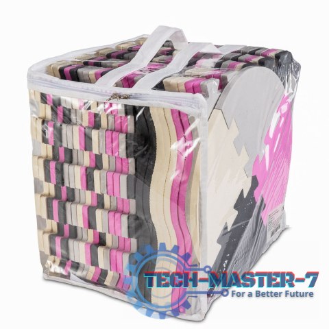 Mata edukacyjna piankowa puzzle różowa 143 x 143 cm 36 elementów Mata edukacyjna piankowa puzzle różowa 143 x 143 cm 36 elementów