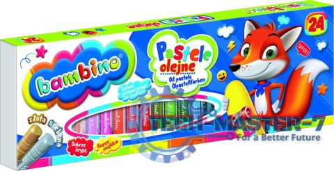 Pastele olejne kredki pastelowe Bambino 24 kolory
