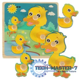 Puzzle drewniane sorter układanka kaczuszka kaczka