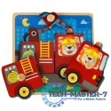 Puzzle drewniane sorter układanka straż pożarna