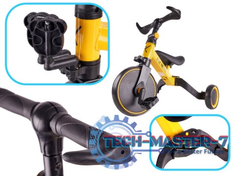 Rowerek Trike Fix Mini biegowy trójkołowy 3w1 z pedałami żółty Rowerek Trike Fix Mini biegowy trójkołowy 3w1 z pedałami żółty