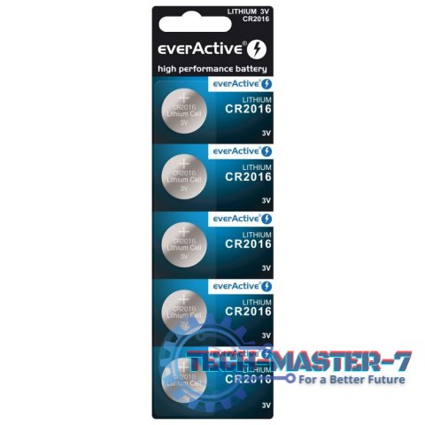 Bateria litowa guzikowa everActive CR2016 blister 5szt