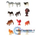 Figurki zwierzęta morskie dzikie zagrodowe dinozaury zestaw mix 48sztuk