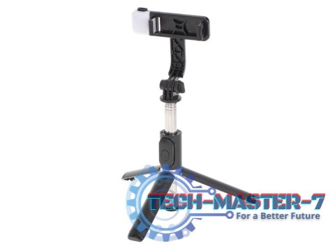 Kijek do selfie lampka LED statyw tripod czarny Kijek do selfie lampka LED statyw tripod czarny
