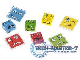 Klocki kreatywne montessori wyzwania zmieniające twarz emocje