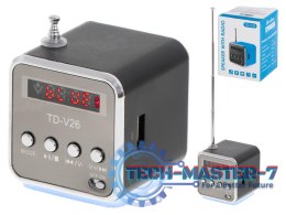 Radio akumulatorowe przenośne głośnik Bluetooth LCD TD-V26