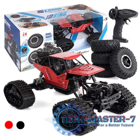 Samochód zdalnie sterowany na pilota RC Rock Crawler 4x4 LHC012 auto 2w1 czerwony
