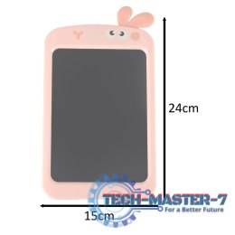 Tablet graficzny do rysowania dla dzieci znikopis tablica ekran LCD 8,5' królik róż