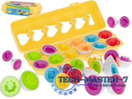 Układanka edukacyjna sorter dopasuj kształty jajka 12 sztuk