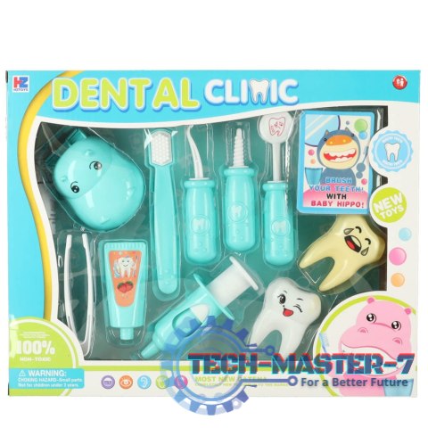 Dentysta zestaw lekarski hipopotam niebieski Dentysta zestaw lekarski hipopotam niebieski