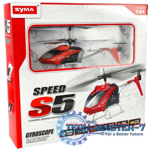 Helikopter zdalnie sterowany na pilota RC SYMA S5 3CH czerwony Helikopter zdalnie sterowany na pilota RC SYMA S5 3CH czerwony