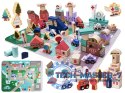 Klocki drewniane edukacyjne miasto puzzle 135el.