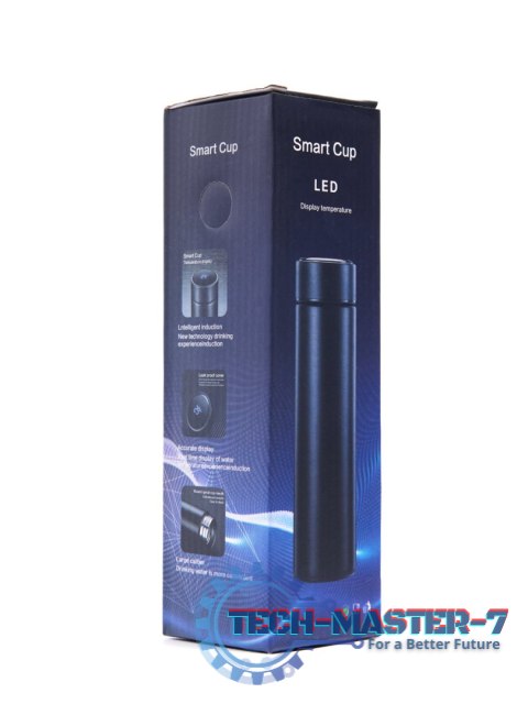 Kubek bidon termiczny termos smart LED 500ml srebrny Kubek bidon termiczny termos smart LED 500ml srebrny